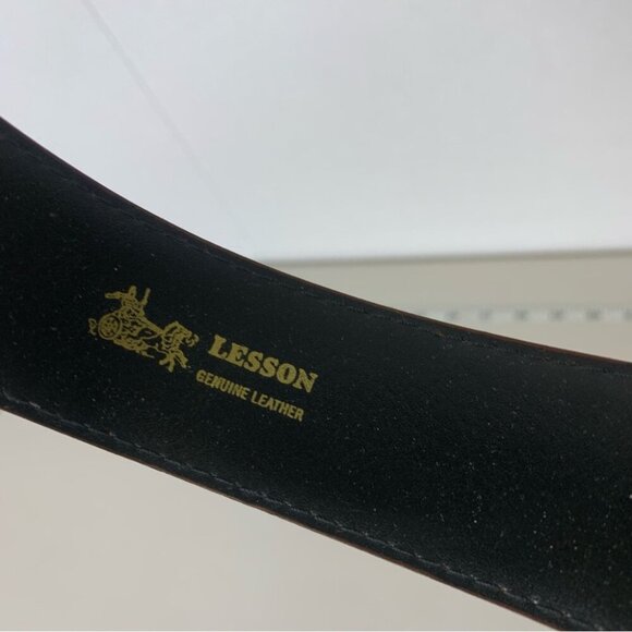 LESSON Brown Genuine Leather Belt Size In the Picture - Picture 4 of 13